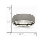 Men's Titanium 7mm Stone Finish Wedding Band Ring product image