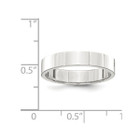 Unisex Comfort Fit 4mm Flat Wedding Band Ring in Sterling Silver product image