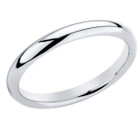 Ladies 14K White Gold 3mm Wedding Band Ring product image