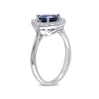 2.20 Carat (ctw) Lab-Created Blue and White Sapphire Ring product image
