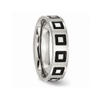 Men's 6mm Enameled Stainless Steel Comfort Fit Wedding Band Ring product image