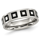 Men's 6mm Enameled Stainless Steel Comfort Fit Wedding Band Ring product image