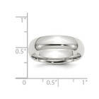Unisex Sterling Silver 6mm Comfort Fit Wedding Band Ring product image