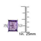 5.80 Carat (ctw) Amethyst & White Topaz Ring in Sterling Silver product image