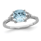 1.00 Carat (ctw) Aquamarine Ring  in Sterling Silver product image