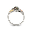 1/3 Carat (ctw) Mystic Fire Topaz Leaf Ring in Sterling Silver product image