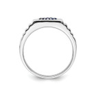 Men's 1/3 Carat (ctw) Natural Sapphire Ring in Sterling Silver product image