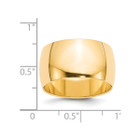 Men's 14K Yellow Gold 12mm Polished Wedding Band Ring product image