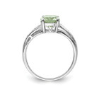 2.50 Carat (ctw) Green Quartz Ring in Sterling Silver with 14K Gold Accents product image
