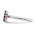 4/5 Carat (ctw) Lab Created Ruby and Lab Created Sapphire Butterfly Ring product image