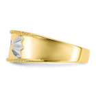 Men's 10K Yellow Gold Cross Ring wih Rhodium Plating product image