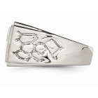 Men's Stainless Steel 1/20 Carat (ctw) Diamond Cross Textured Rings product image