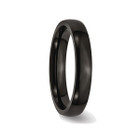 4mm Unisex Black Plated Stainless Steel Plated Wedding Band Ring product image