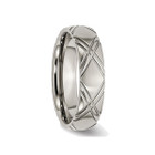 6mm Men's Titanium Criss Cross Brushed and Polished Wedding Band Ring product image