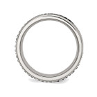 8mm Men's Stainless Steel Grooved Stingray Inlay Wedding Band Ring product image