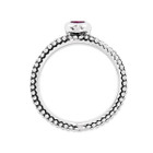 1/3 Carat (ctw) Lab-Created Ruby Heart Promise Ring in Sterling Silver product image
