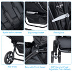 Foldable Twin Baby Double Stroller with Adjustable Backrest product image
