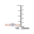1/4 Carat (ctw) Princess-Cut White Sapphire Promise Ring in Rose Plated Sterling Silver product image
