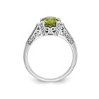 2.25 Carat (ctw) Green Peridot Ring in 10K White Gold with Accent Diamonds product image