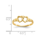 14K Yellow Gold High Polished Heart Promise Ring product image