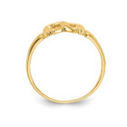 14K Yellow Gold High Polished Heart Promise Ring product image