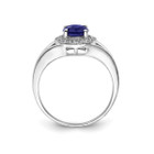 2/3 Carat (ctw) Lab-Created Blue Sapphire Ring  in Sterling Silver product image
