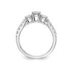 1.00 Carat Lab Grown Diamond Three-Stone Engagement Ring in 14K White Gold product image