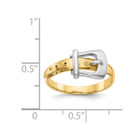 14K White and Yellow Gold Polished Buckle Ring product image