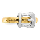 14K White and Yellow Gold Polished Buckle Ring product image