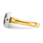 14K White and Yellow Gold Polished Buckle Ring product image