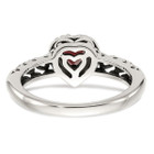5mm Garnet Ring in Sterling Silver with 14K Gold Accents product image