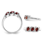 3/4 Carat (ctw) Three-Stone Garnet Ring in Sterling Silver product image