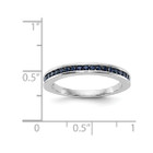 1/2 Carat Dark Blue Sapphire Wedding Band in 14K White Gold  (Size 7) product image