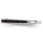 1/2 Carat Dark Blue Sapphire Wedding Band in 14K White Gold  (Size 7) product image