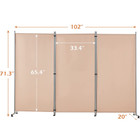 Beige 3-Panel Office Room Divider product image