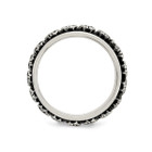 Men's Antiqued Polished Skull Ring in Sterling Silver  with Spinning Center product image