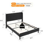 Upholstered Platform Queen Bed Frame with Headboard product image