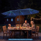 Double-Sided Patio Umbrella with Solar Lights product image