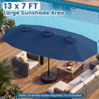 Double-Sided Patio Umbrella with Solar Lights product image