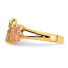 14K Yellow, White, Pink Tri-Color Plumeria Gold Ring (Size 7.5) product image