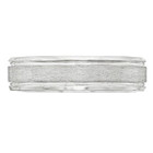 6mm Men's Brushed Sterling Silver Rhodium Plated Band Ring product image