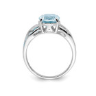 4.40 Carat (ctw) Natural Swiss Blue Topaz Ring in Sterling Silver product image