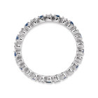 1/4 Carat (ctw) Lab Created Blue Sapphire Ring Band in Sterling Silver product image