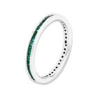 1/2 Carat (ctw) Lab-Created Emerald Band Ring in Sterling Silver product image