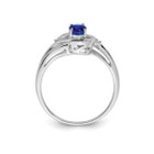 2/5 Carat (ctw) Natural Sapphire Ring in Sterling Silver product image