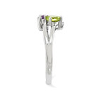 7/10 Carat (ctw) Amethyst and Peridot Heart Ring in Sterling Silver product image