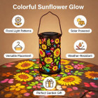 Colorful Sunflower and Butterfly Solar Garden Lantern product image