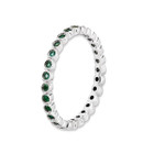 Created Green Emerald Eternity Ring 2/5 Carat (ctw) in Sterling Silver product image