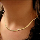 14K-Gold-Plated Flat Herringbone Chain product image