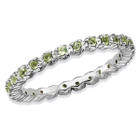 Natural Green Peridot 1/2 Carat (ctw) Eternity Band Ring in Sterling Silver product image